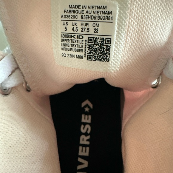 Converse Women's Light Pink High-Top Platform Sneakers - Picture 4 of 6